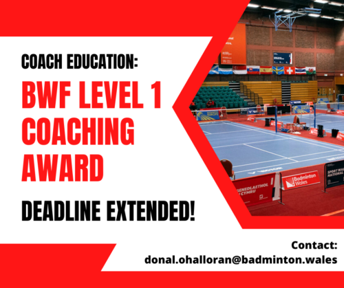 , BWF Level 1 &#8211; Caerphilly, Badminton Wales
